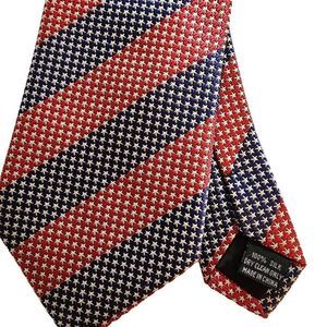 Winterthur Red White and Blue Patriotic Silk Neck Tie New
